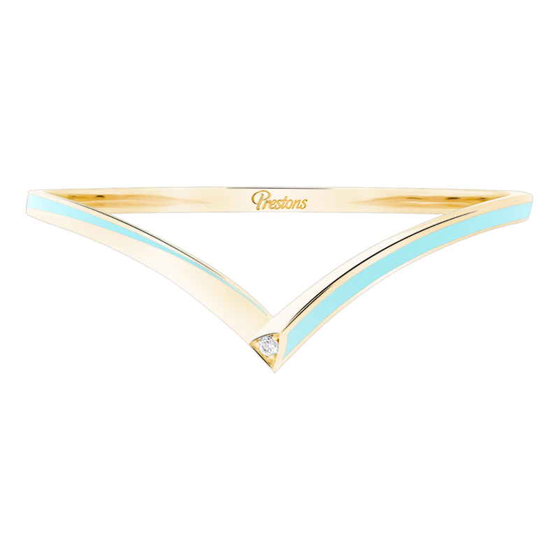 Fortuna Turquoise Enamel Bangle