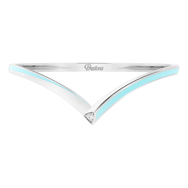 Fortuna Turquoise Enamel Bangle