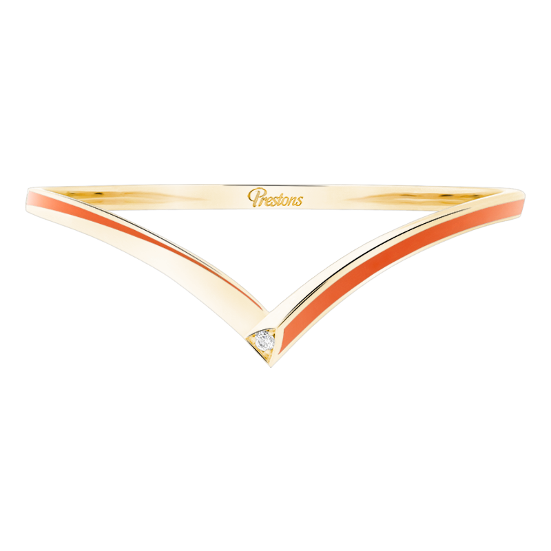 Fortuna Orange Enamel Bangle