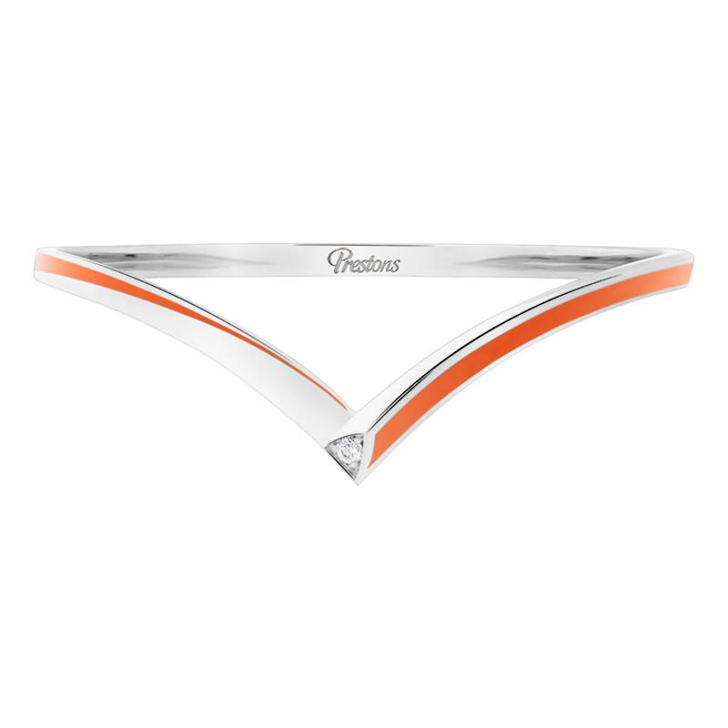 Fortuna Orange Enamel Bangle