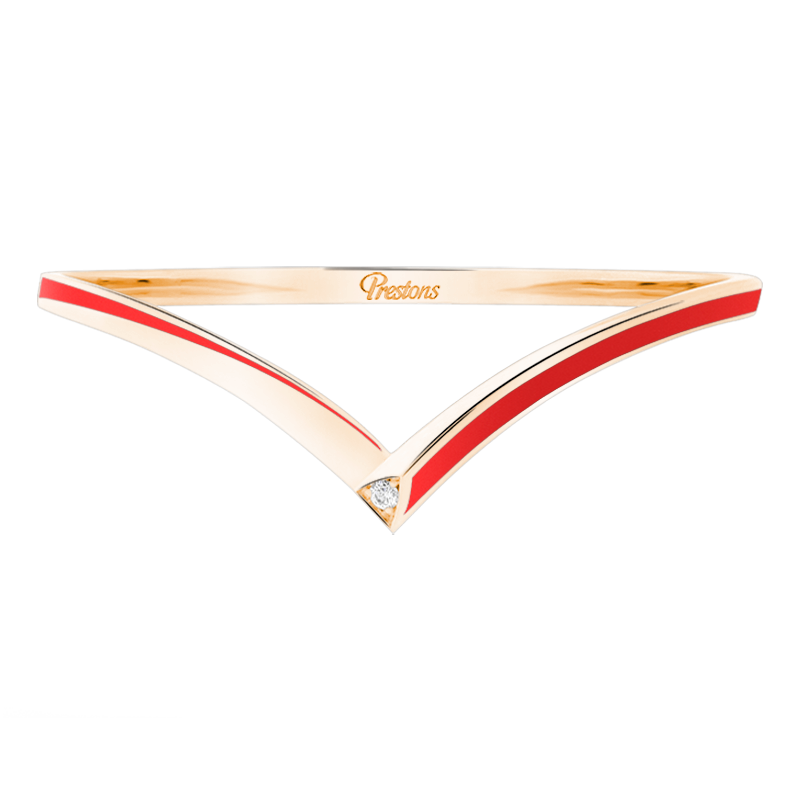 Fortuna Red Enamel Bangle