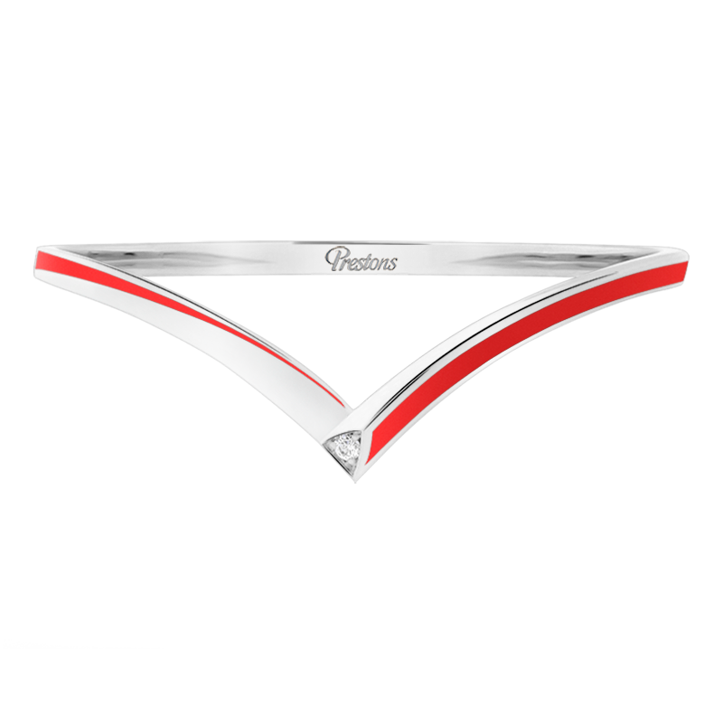 Fortuna Red Enamel Bangle