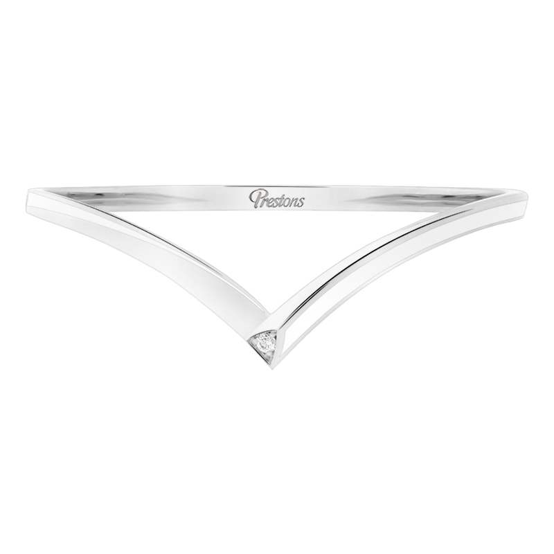 Fortuna White Enamel Bangle