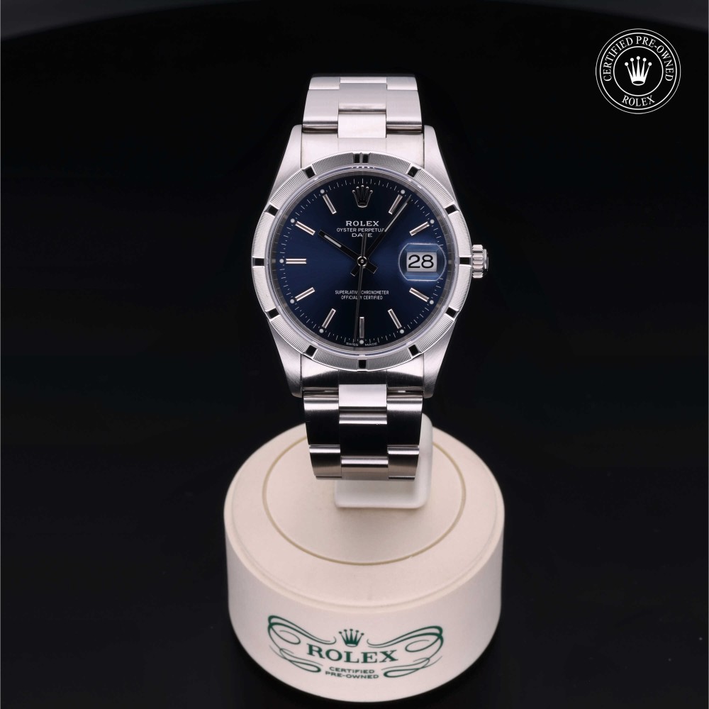 rolex-certified-pre-owned-Oyster Perpetual Date-34 mm-Oystersteel-2002-M15210-0009