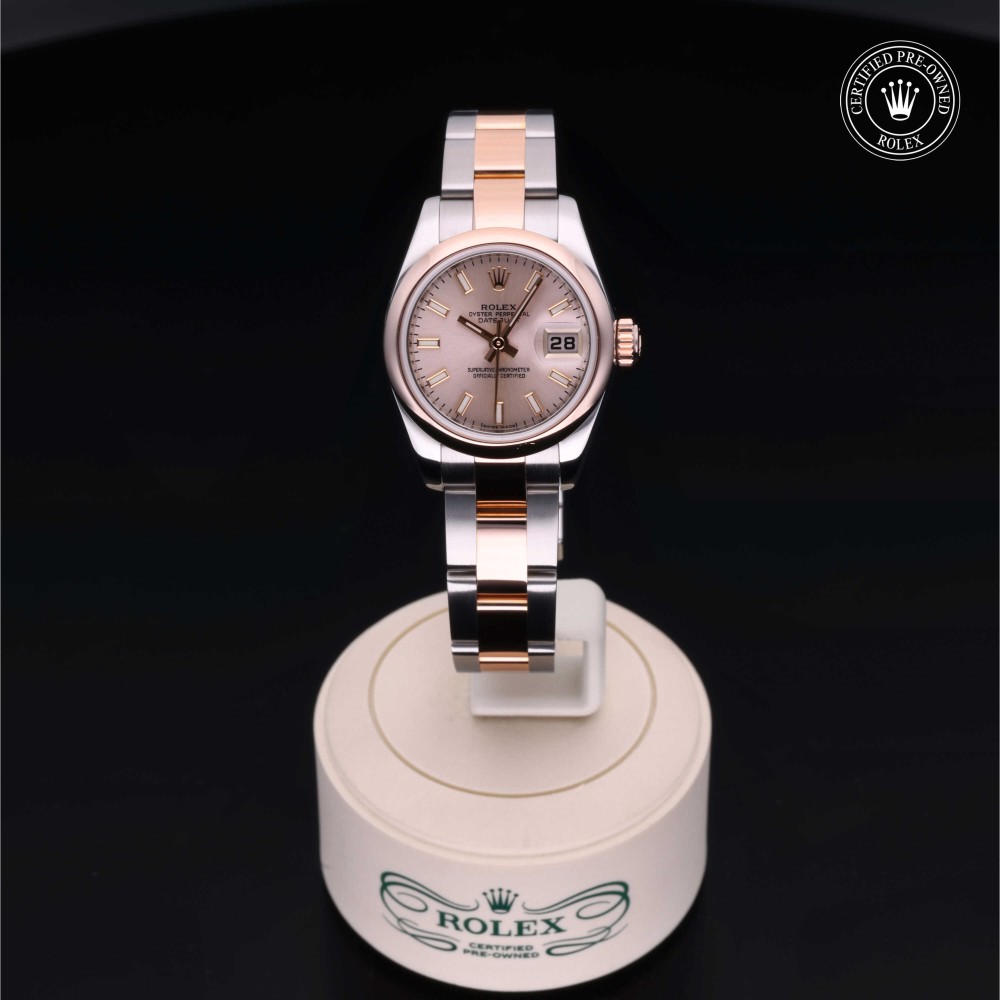 rolex-certified-pre-owned-Lady-Datejust-26 mm-Everose Rolesor-2007-M179161-0016