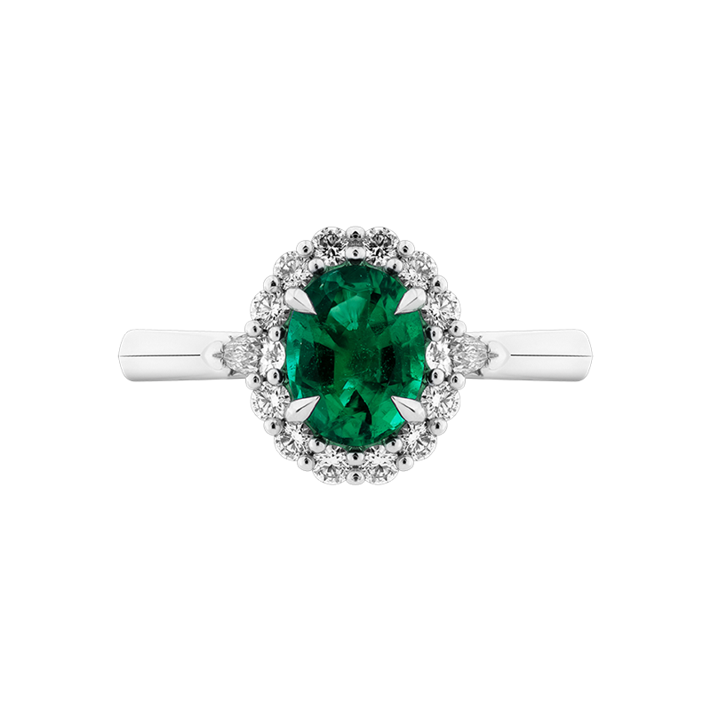 Rosa Emerald Dress Ring 1ct