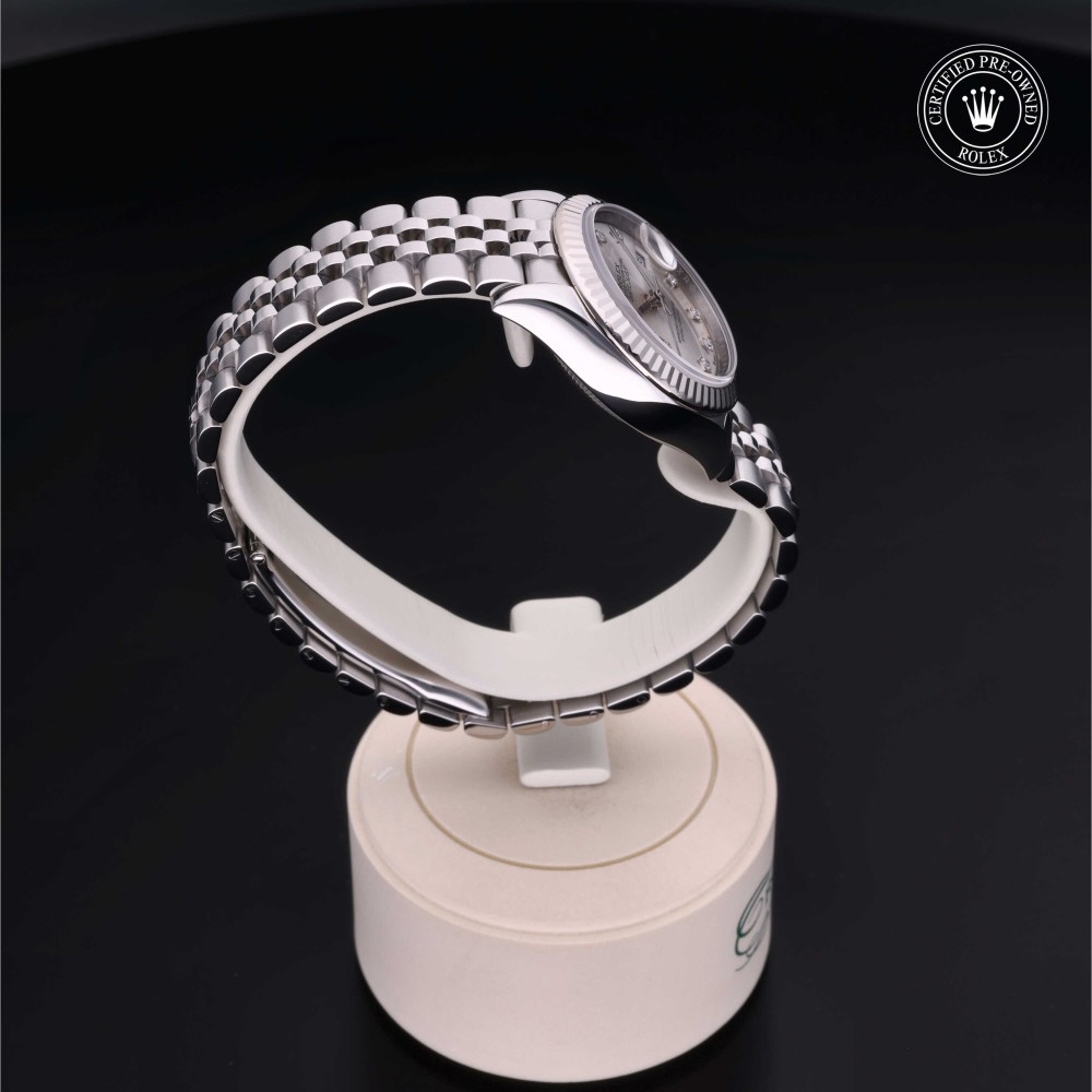 rolex-certified-pre-owned-Lady-Datejust-28 mm-White Rolesor-2021-M279174-0021