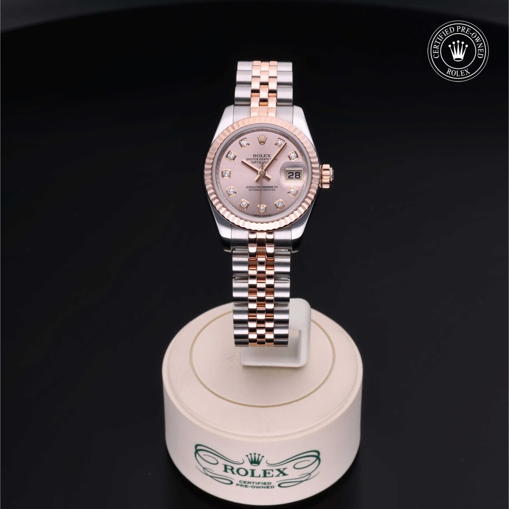 rolex-certified-pre-owned-Lady-Datejust-26 mm-Everose Rolesor-2012-M179171-0018