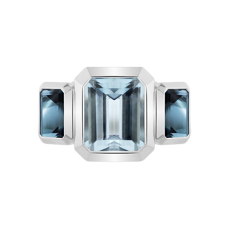 Grace Aquamarine & London Blue Topaz Trilogy