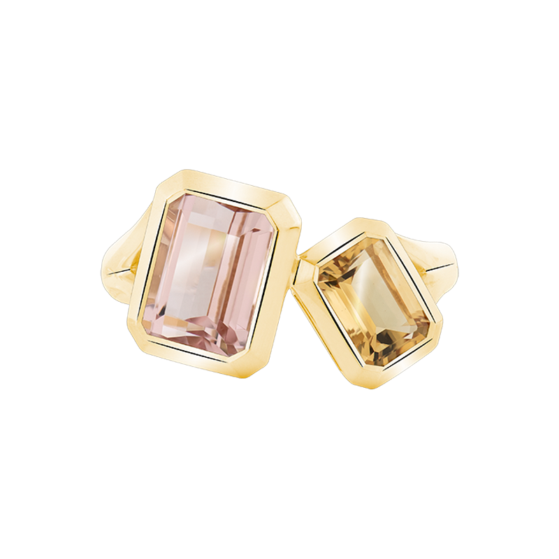 Grace Morganite & Citrine Toi Et Moi