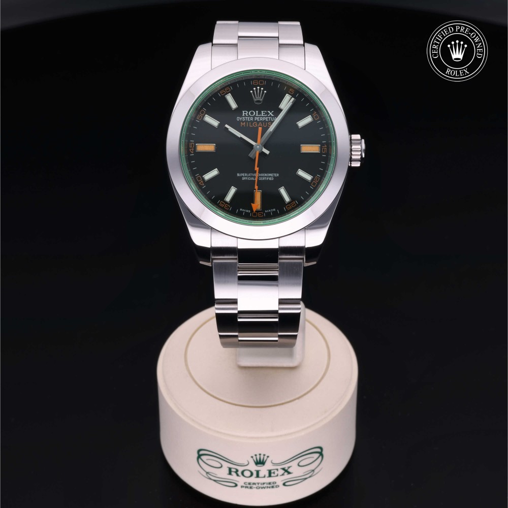 rolex-certified-pre-owned-Milgauss-40 mm-Oystersteel-2008-M116400GV-0001