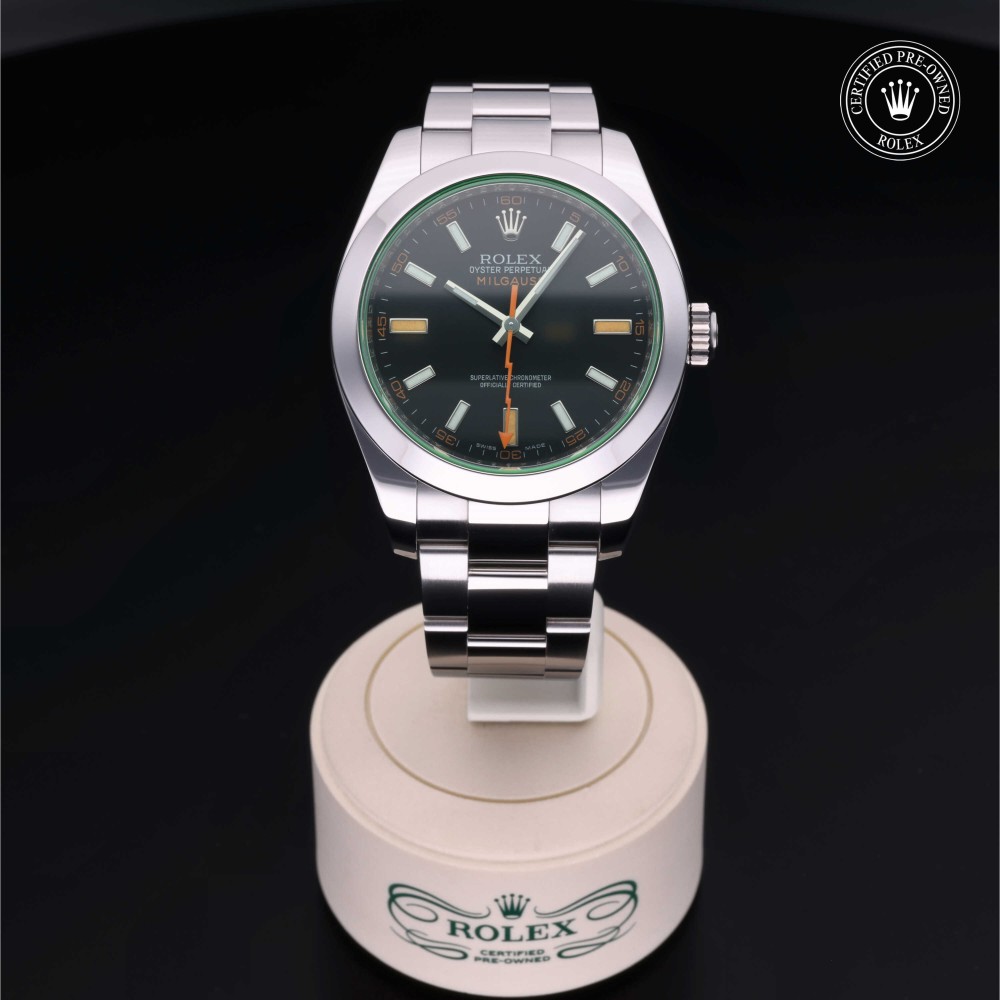 rolex-certified-pre-owned-Milgauss-40 mm-Oystersteel-2008-M116400GV-0001