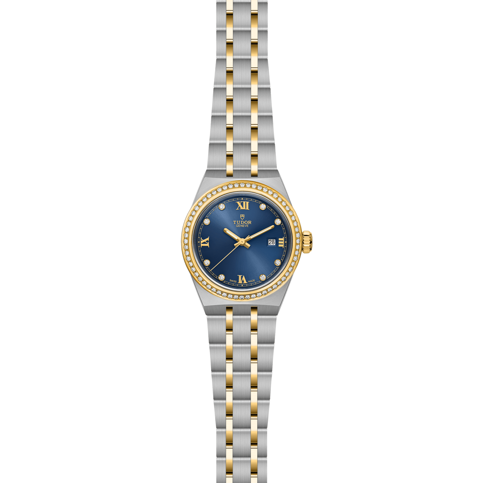 TUDOR Royal 28mm steel case with polished and satin finish - M28323-0002 at Prestons
