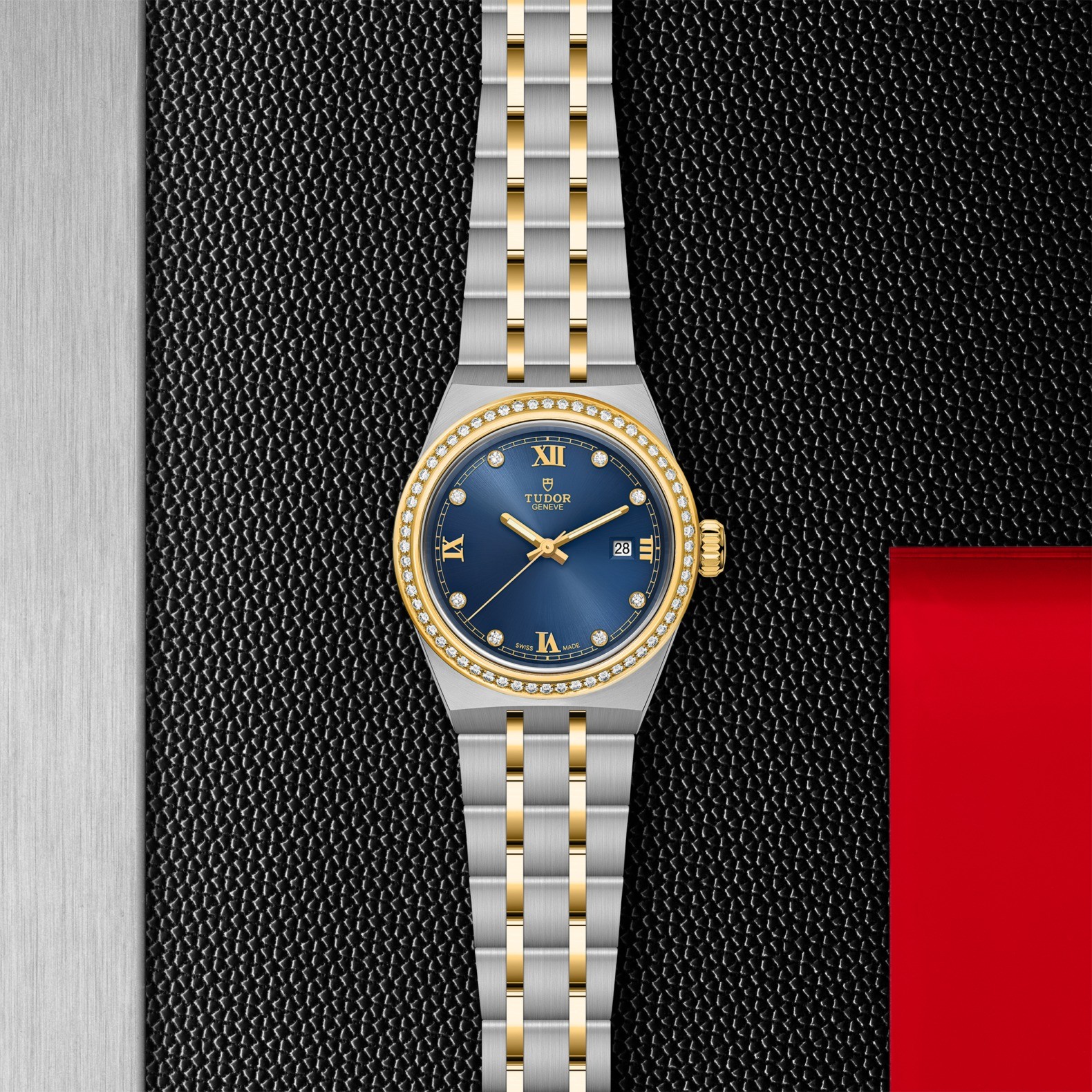 TUDOR Royal 28mm steel case with polished and satin finish - M28323-0002 at Prestons