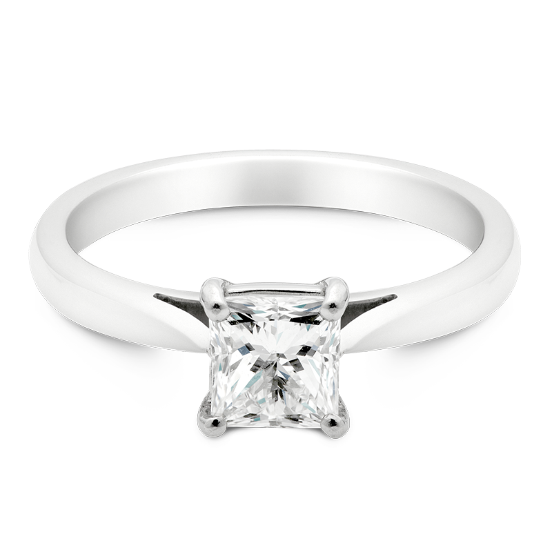 Princess Cut Solitaire, Platinum