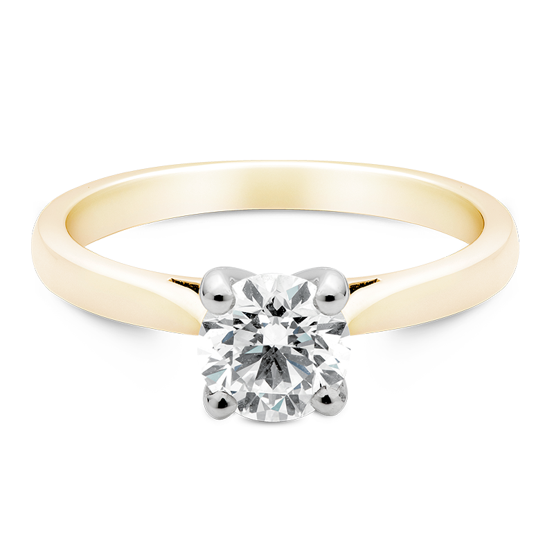 Round Brilliant Cut Solitaire, 18ct Yellow Gold