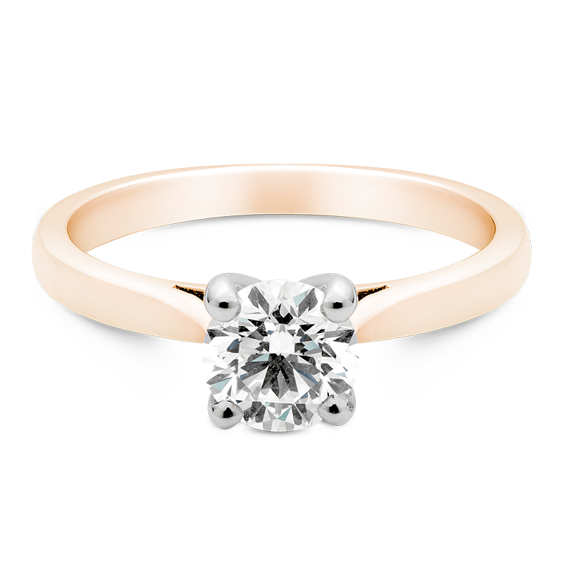 Round Brilliant Cut Solitaire, 18ct Rose Gold