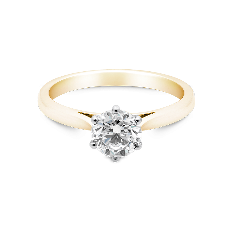 Round Brilliant Cut Solitaire, 18ct Yellow Gold