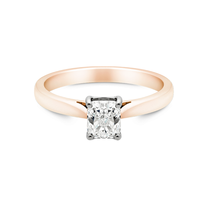 Cushion cut rose gold store