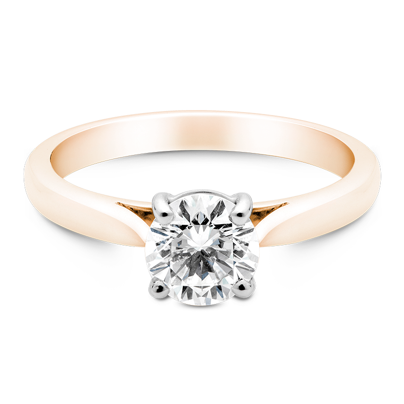 Round Brilliant Cut Solitaire, 18ct Rose Gold