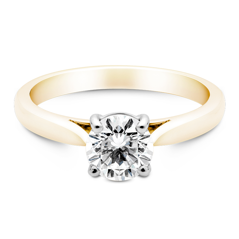 Round Brilliant Cut Solitaire, 18ct Yellow Gold