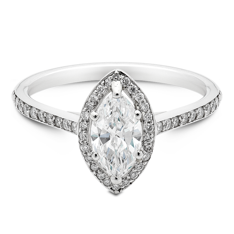 Marquise Cut Halo, Platinum