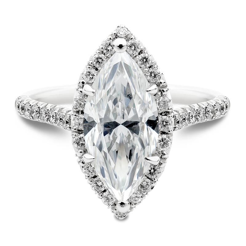 Marquise Cut Diamond Halo