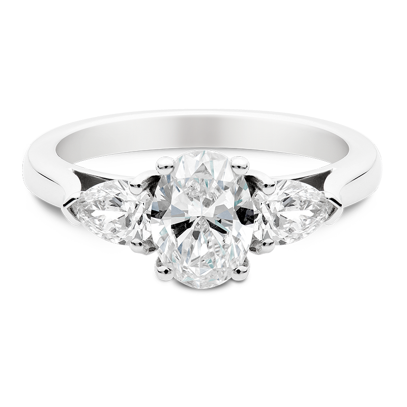 Oval & Pear Cut Trilogy, 1.54ct