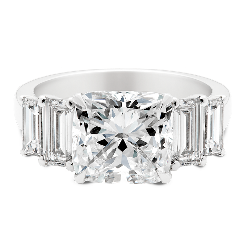 Cushion & Baguette Cut Five Stone Ring
