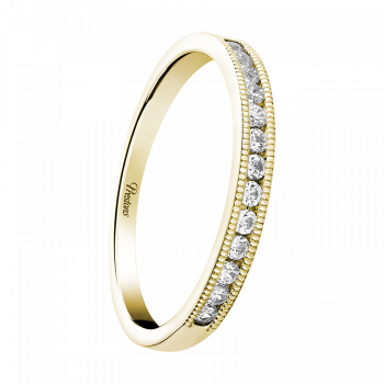 Mediumweight Classic Court, Diamond Set, 18ct Yellow Gold