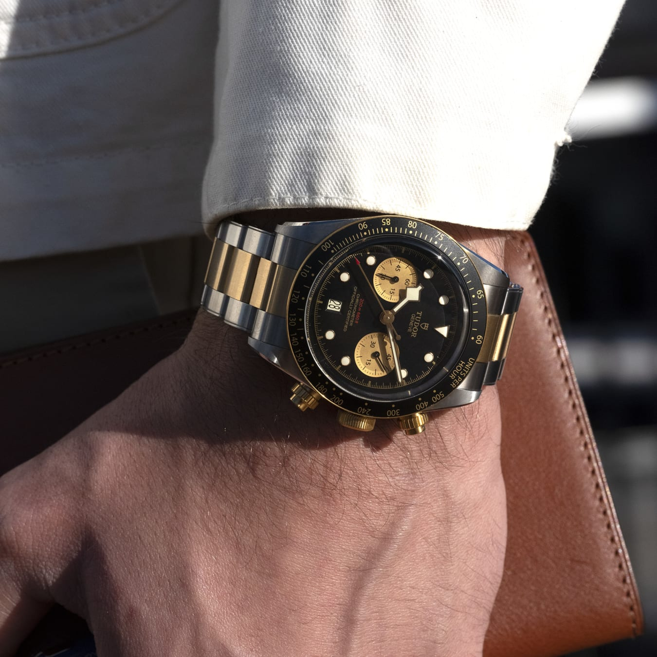 TUDOR Black Bay Chrono S&G 41mm steel case with polished and satin finish - M79363N-0001 at Prestons