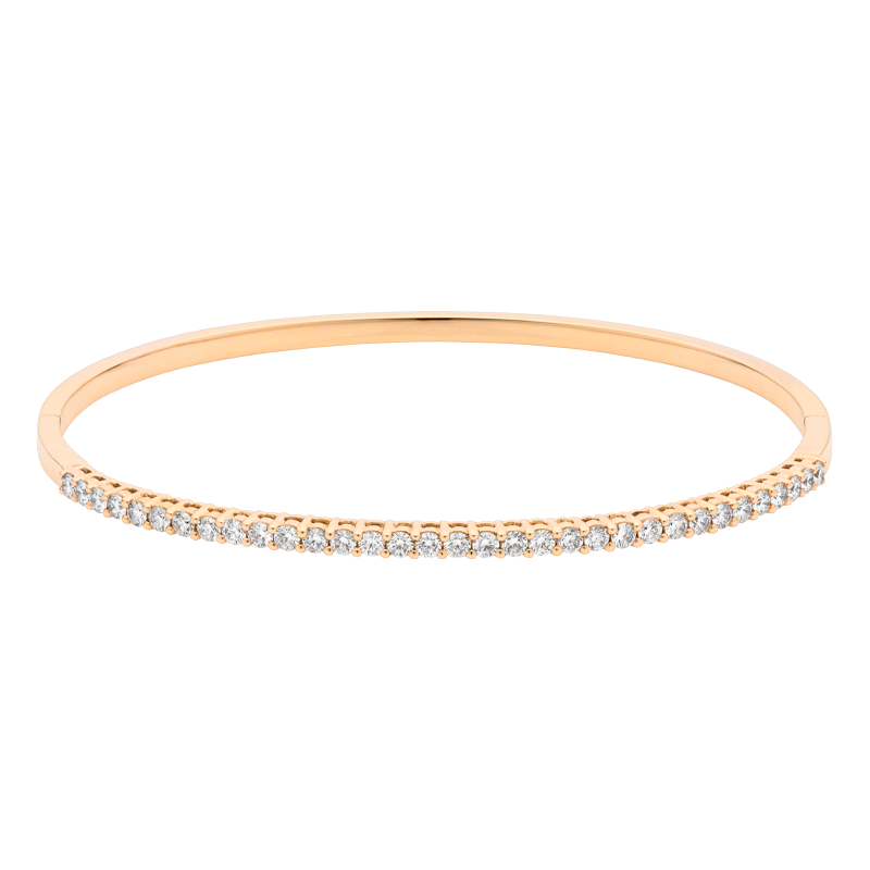 Round Brilliant Cut Diamond Bangle