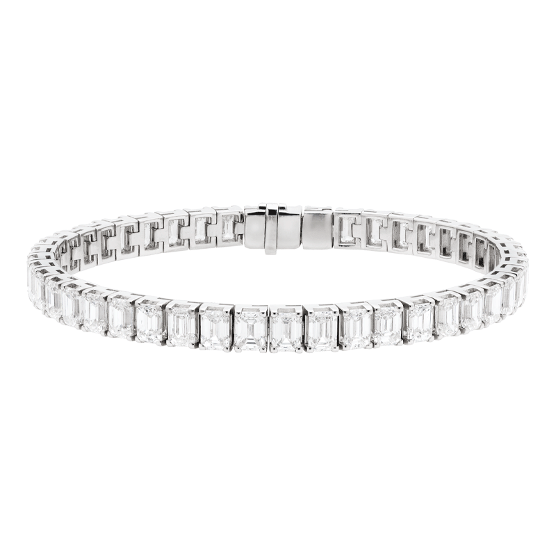 Emerald Cut Diamond Tennis Bracelet