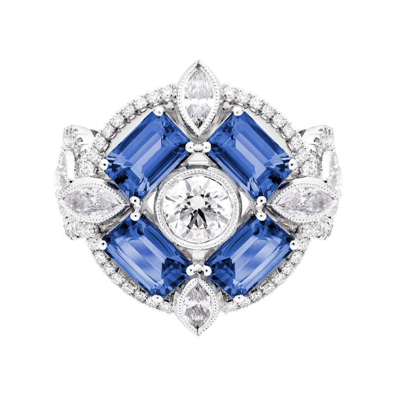 Magnificent Tanzanite & Diamond Cocktail Ring