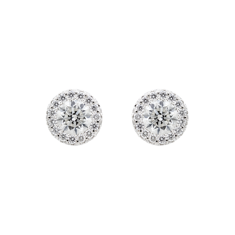 Round Brilliant French Style Ear Studs, 0.50ct