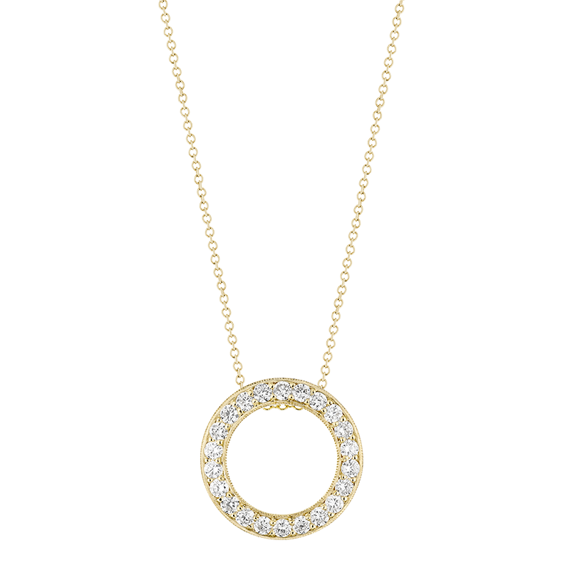 Open Circle Pendant, 18ct Yellow Gold