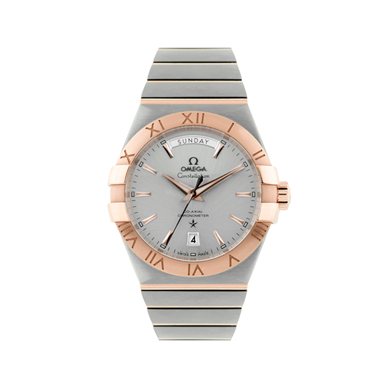 Omega, Constellation Day-Date, Stainless Steel and 18ct Rose Gold