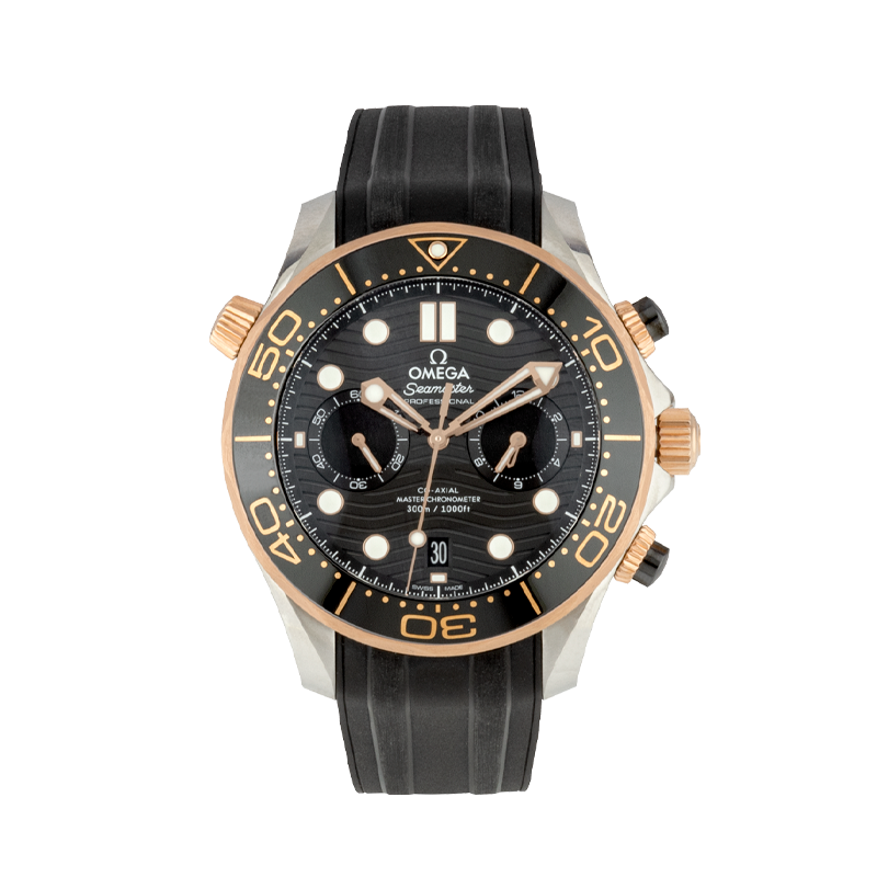 Omega, Seamaster Diver Chronograph, 18K Sedna™ Gold and Stainless Steel