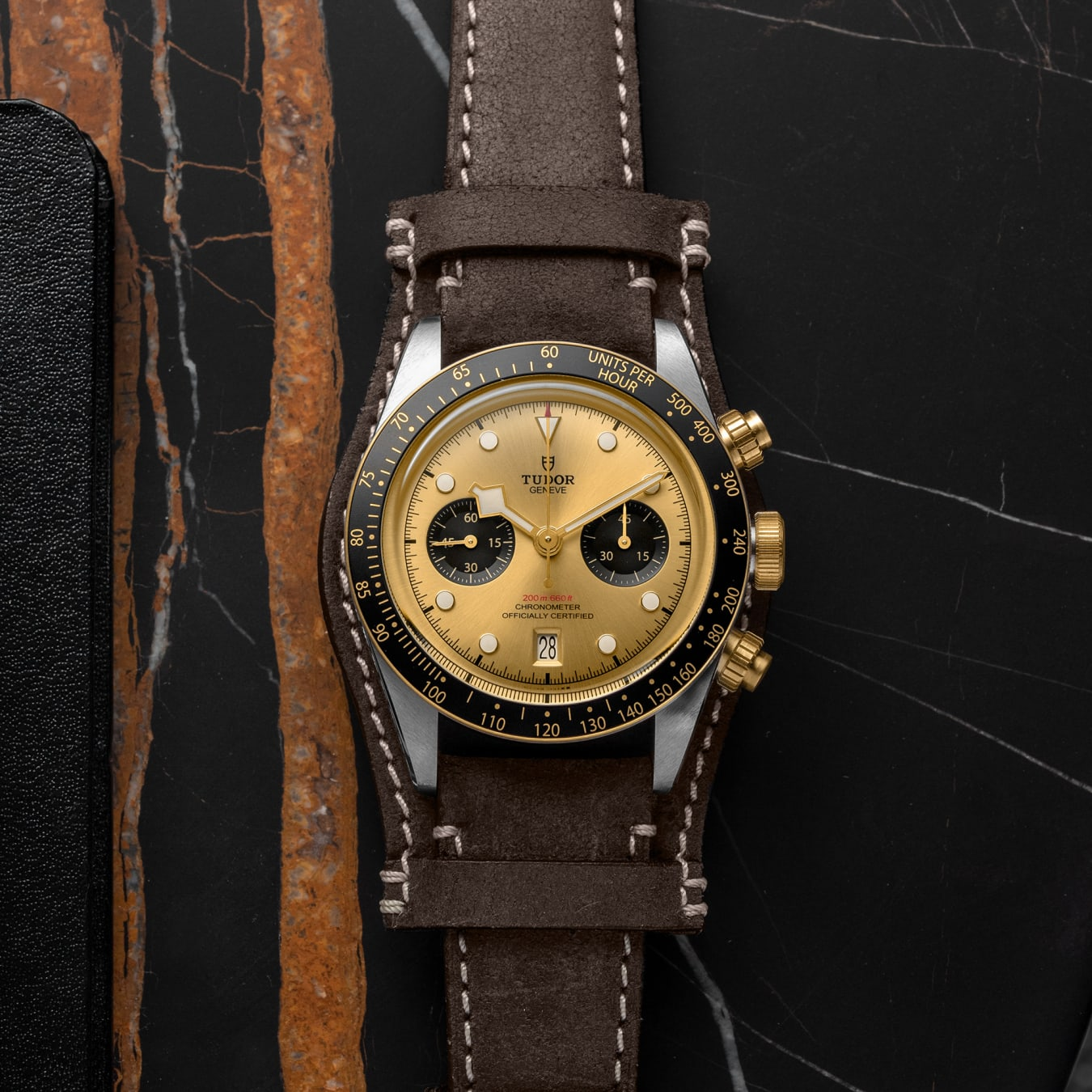TUDOR Black Bay Chrono S&G 41mm steel case with polished and satin finish - M79363N-0008 at Prestons