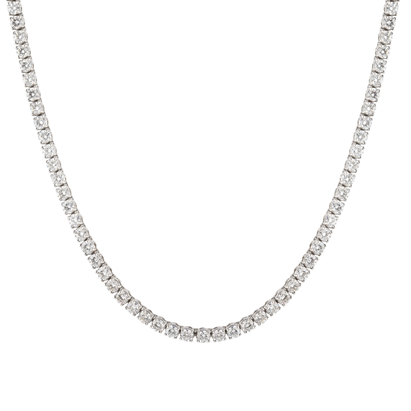 Round Brilliant Cut Tennis Necklace
