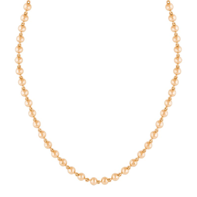 18ct Rose Gold Beaded Chain