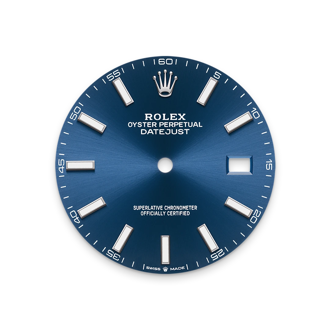 Bright blue dial