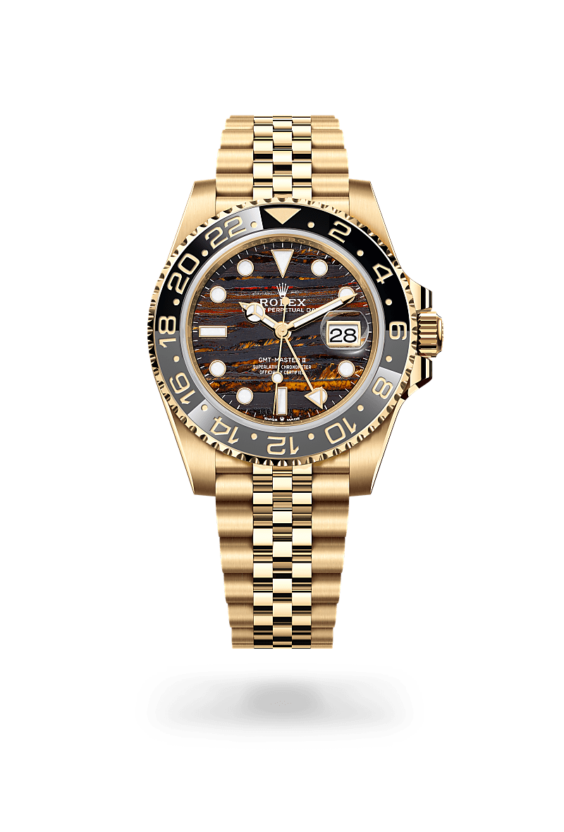 Rolex GMT-Master II in 18 ct yellow gold, M126718GRNR-0002 at Prestons