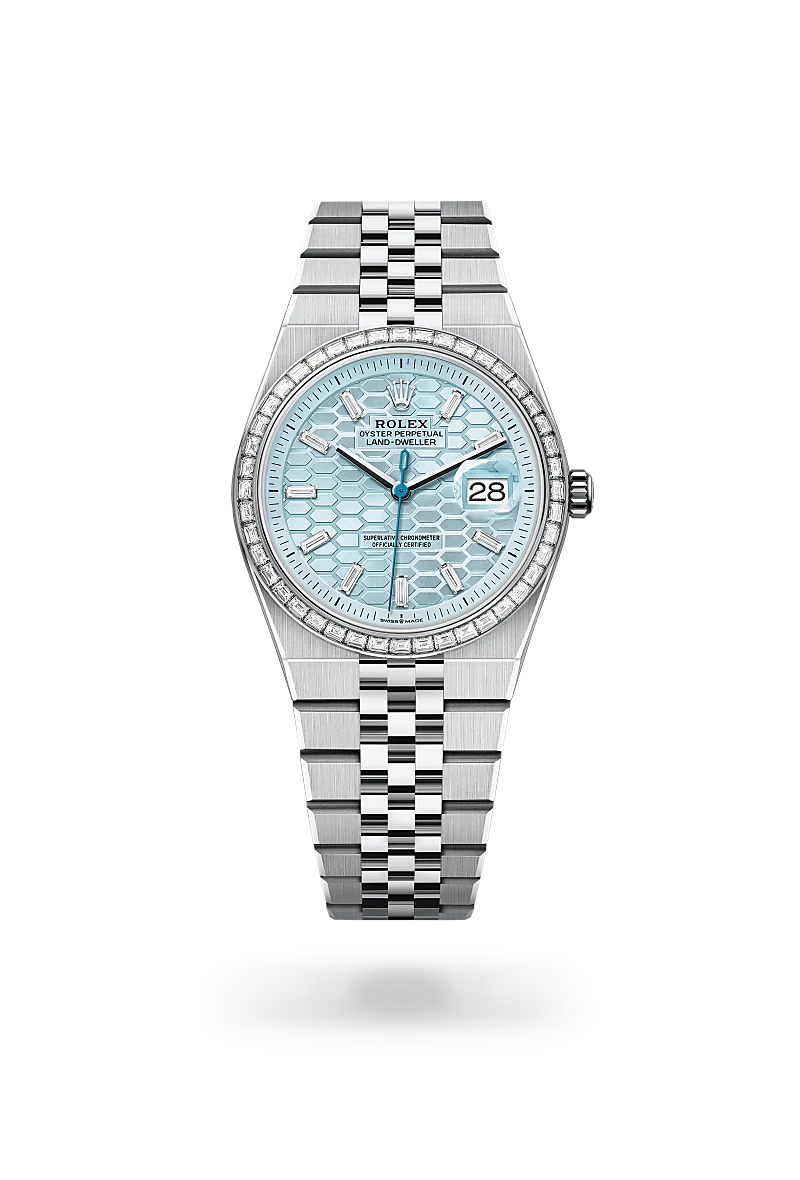 Rolex Land-Dweller 36 in Platinum, M127286TBR-0001 at Prestons
