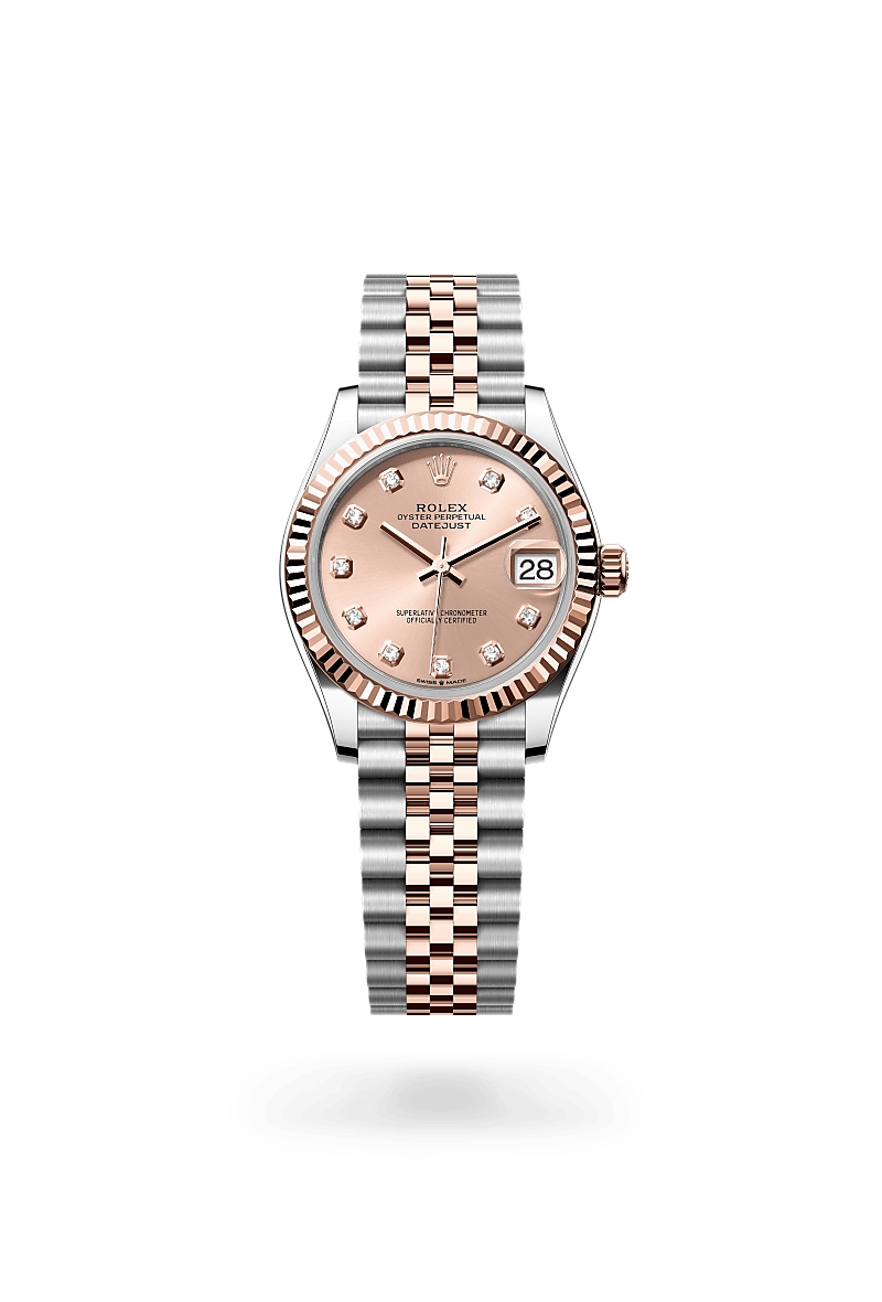 Rolex Datejust 31 in Everose Rolesor - combination of Oystersteel and Everose gold, M278271-0024 at Prestons