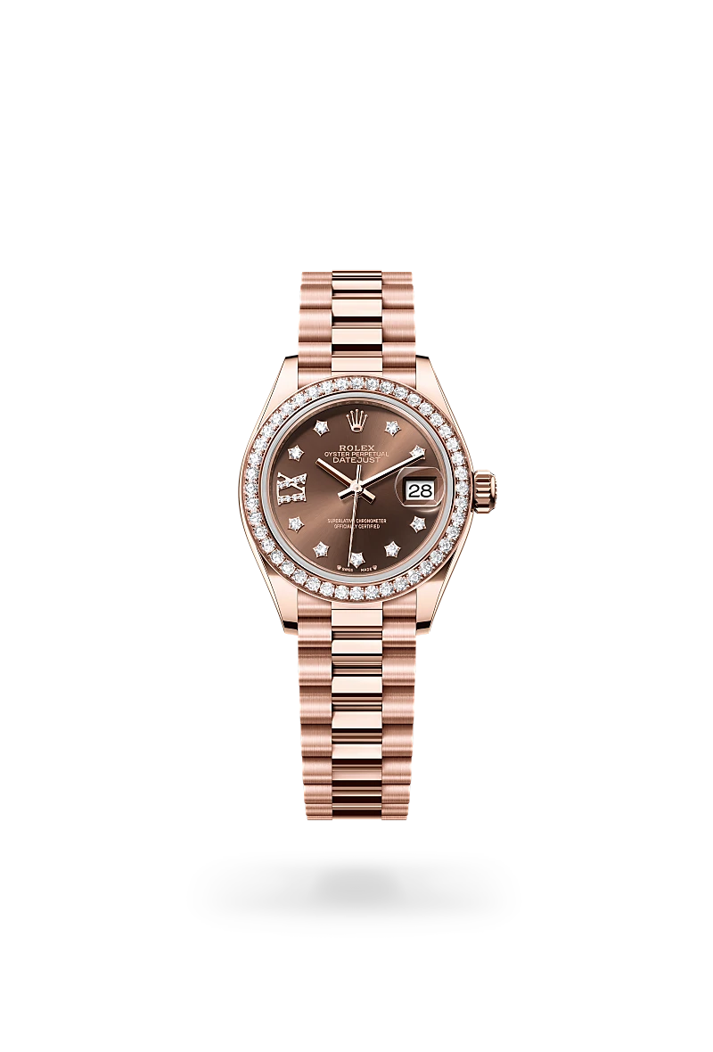 Rolex Lady-Datejust in 18 ct Everose gold, M279135RBR-0001 at Prestons