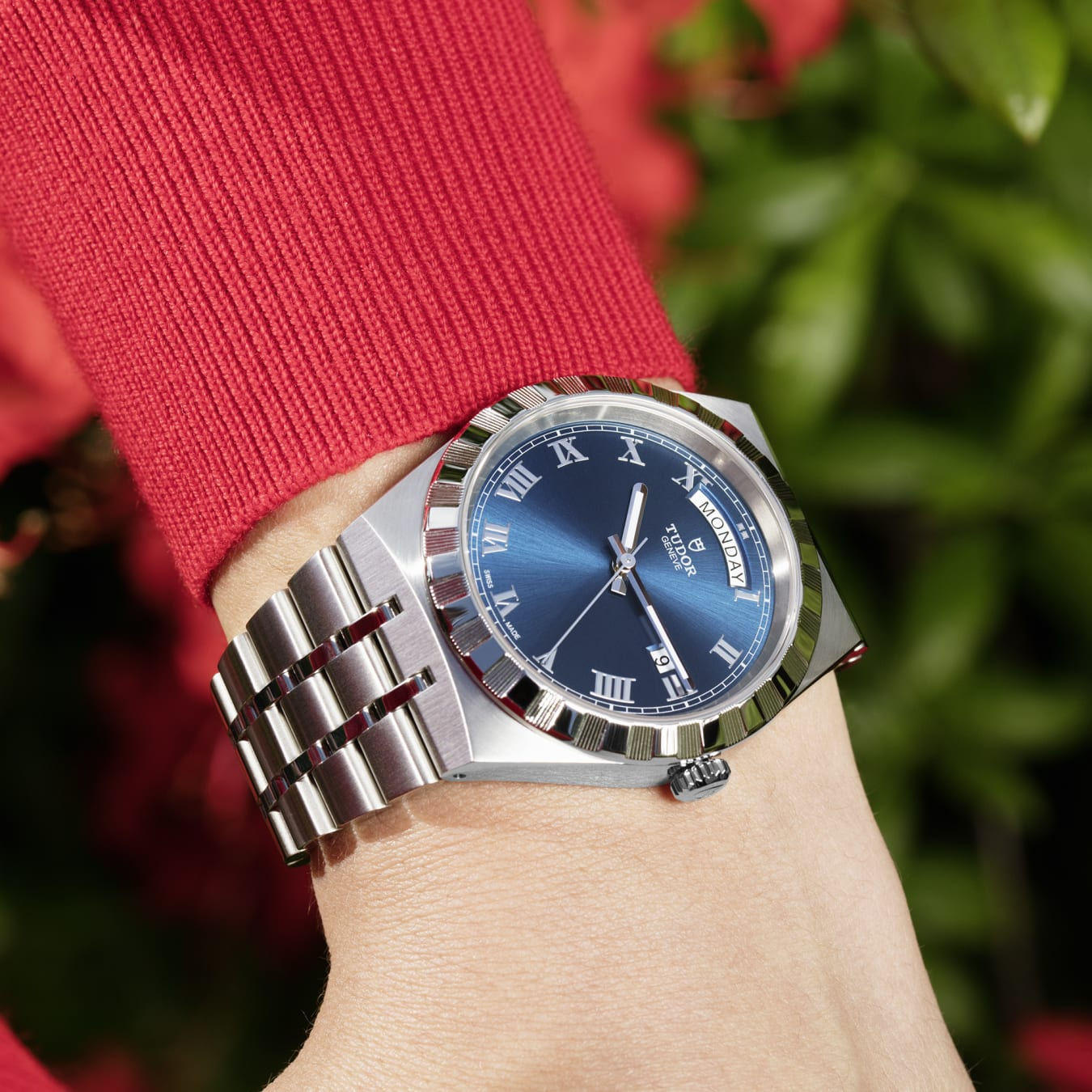 TUDOR Royal 41mm steel case with polished and satin finish - M28600-0005 at Prestons