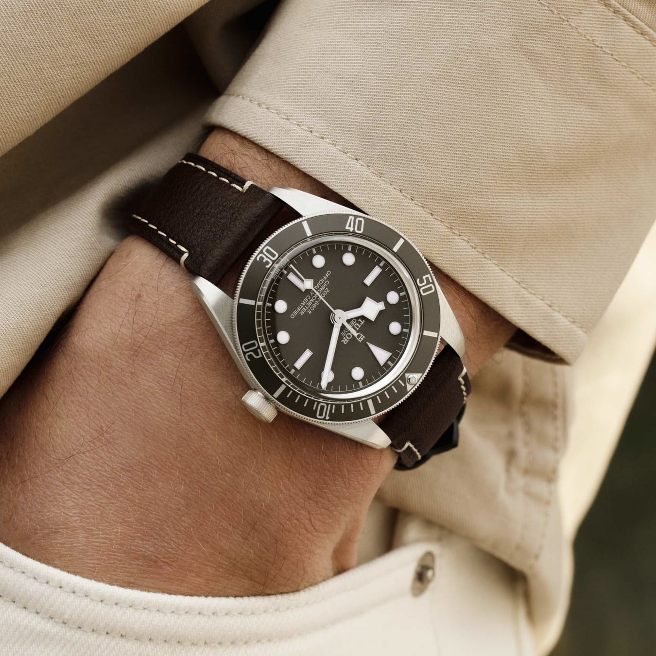 TUDOR Black Bay 58 925 39mm 925 silver case, satin finished Open case back with sapphire crystal - M79010SG-0001 at Prestons