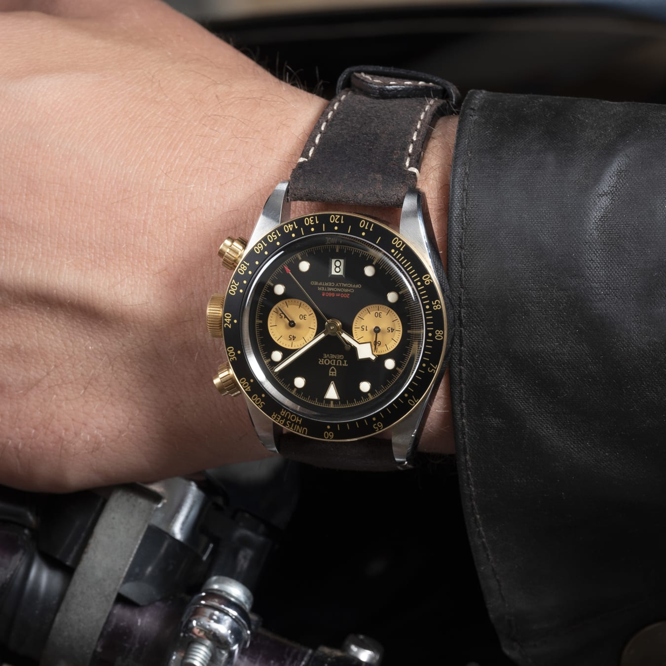 TUDOR Black Bay Chrono S&G 41mm steel case with polished and satin finish - M79363N-0002 at Prestons