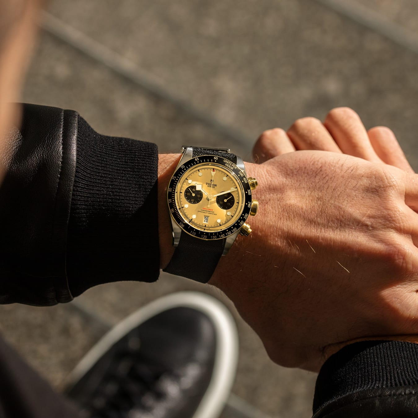 TUDOR Black Bay Chrono S&G 41mm steel case with polished and satin finish - M79363N-0006 at Prestons